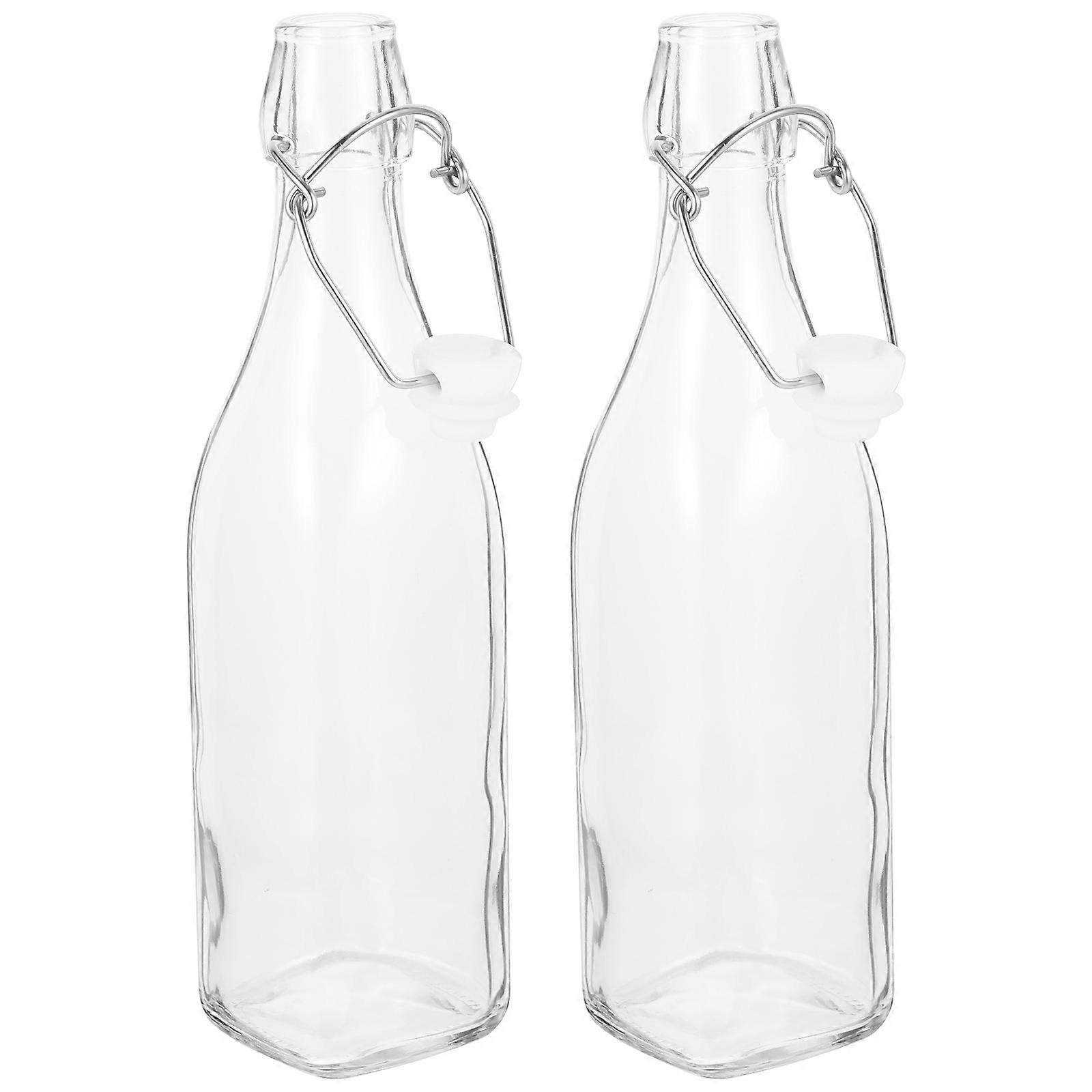 Glass Oil Bottles Oil Bottle for Storage 2Pcs Transparent Glass Premium