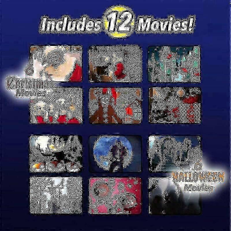 Christmas Halloween Holographic Projector Window Projector Led Holographic Projection Lamp, 12 Film Festivals, Used For Christmas And Halloween - JA
