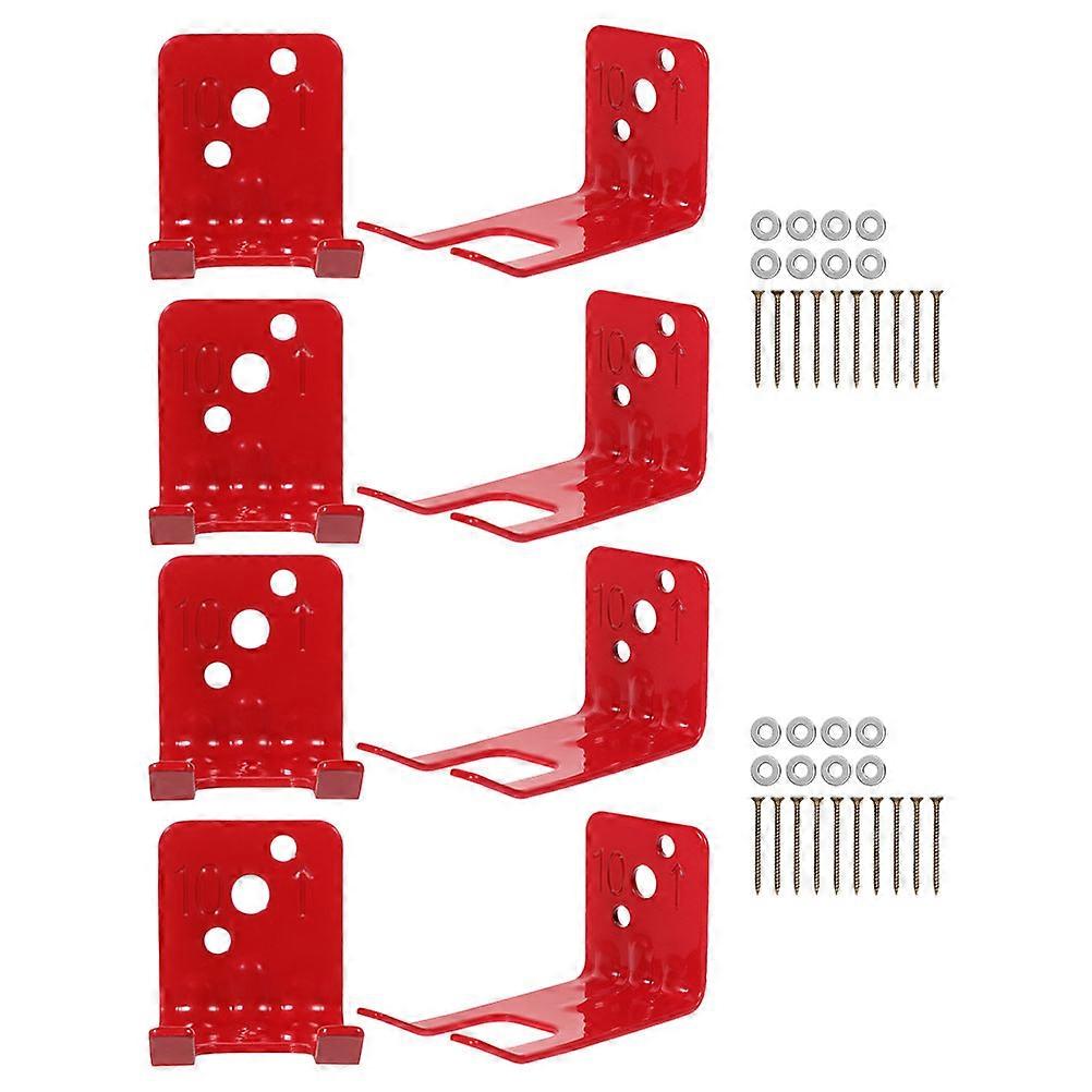 Fire Extinguisher Bracket Iron Wall Mount for Safety 1Set Red Holder