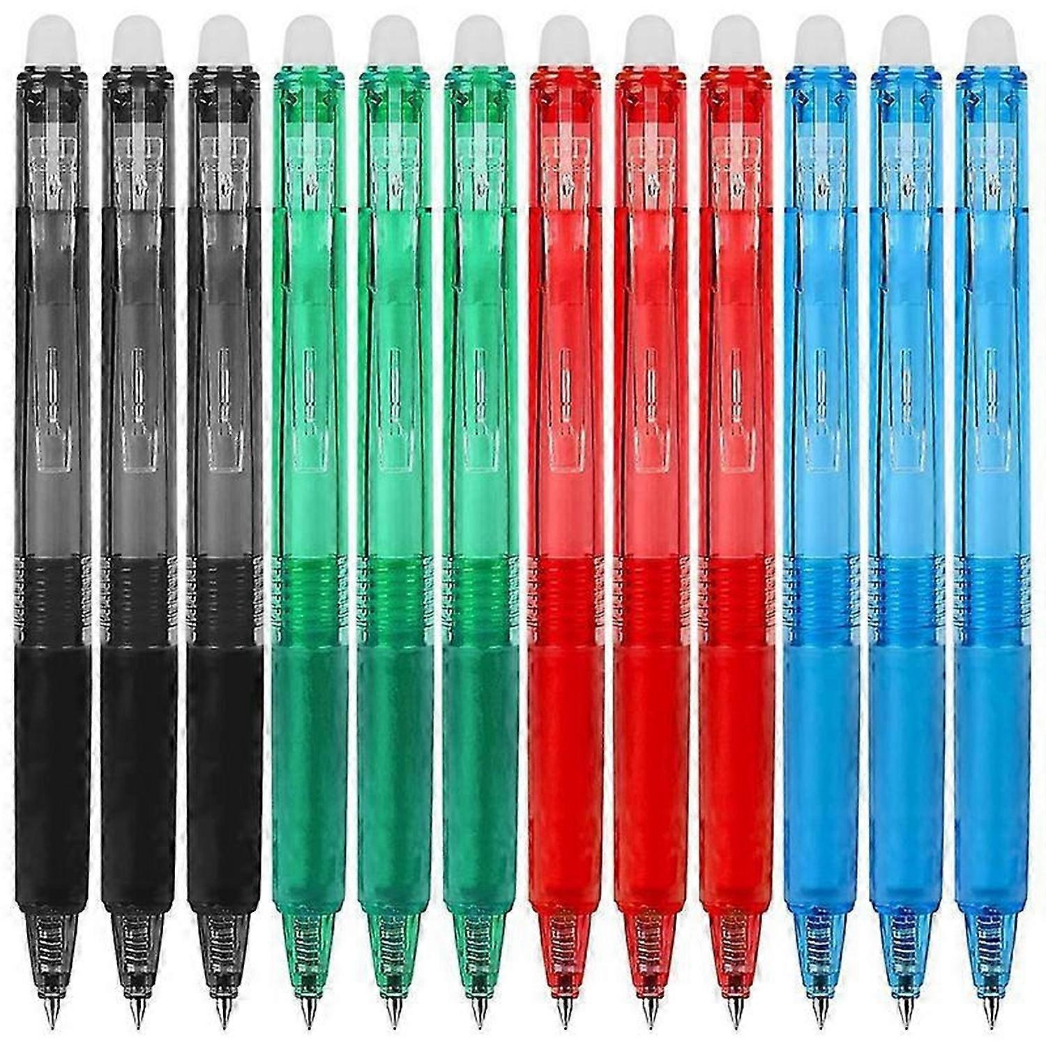 Retractable Erasable Gel Pens, Fine Point 0.7mm,Make Mistakes Disappear, Comfort Grip, for Drawing W