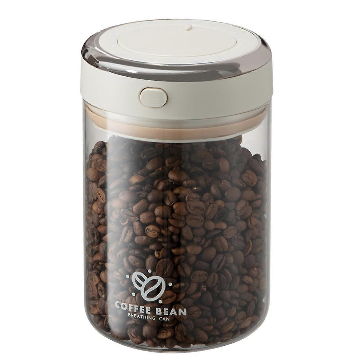 Coffee Bean Storage Container Lid with One-Way Valve Seal Date for Coffee Other Foods Coffee Bean Storage Jar B