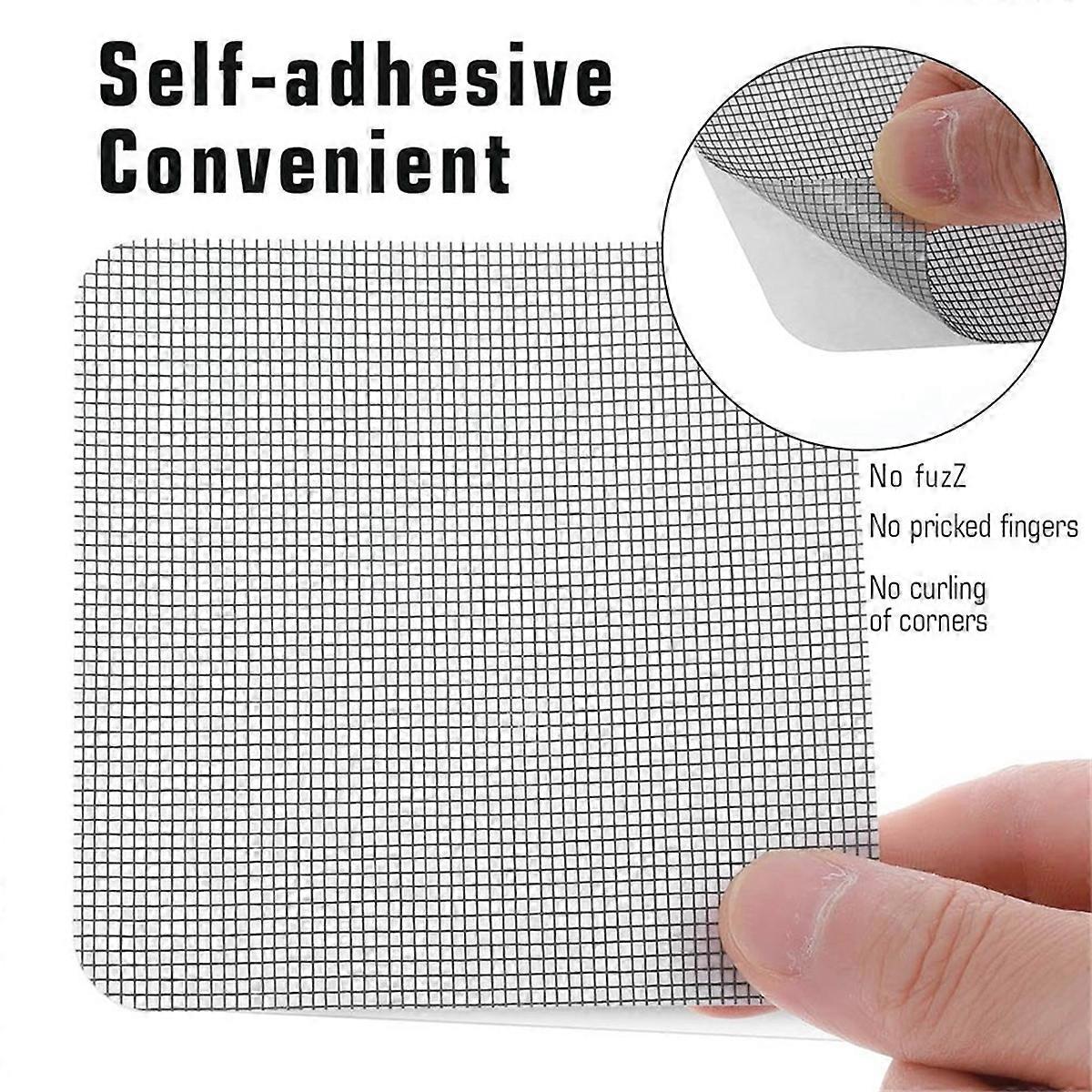 Window Screen Patch Repair Kit, 20 Pcs Self-Adhesive Screen Patches, Mesh Repair Patch for Window &