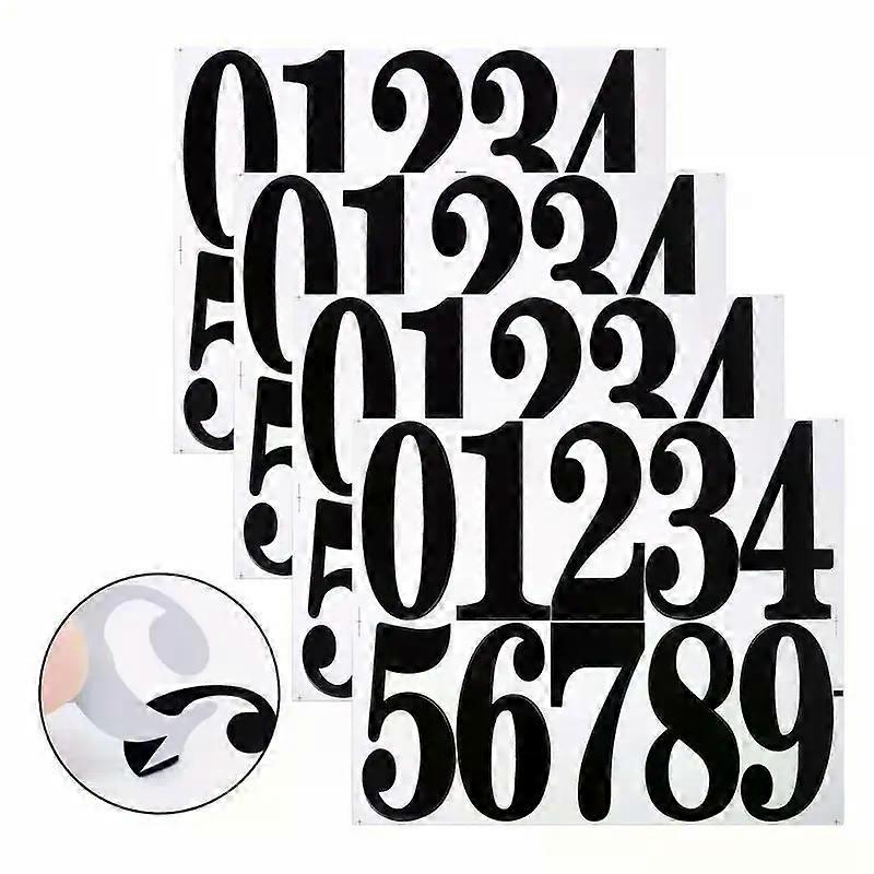 4 sheets 4 inch number sticker big Large Numeral Number Stickers for Mailbox Stationery DIY Self-adhesive Waterproof Home Decor