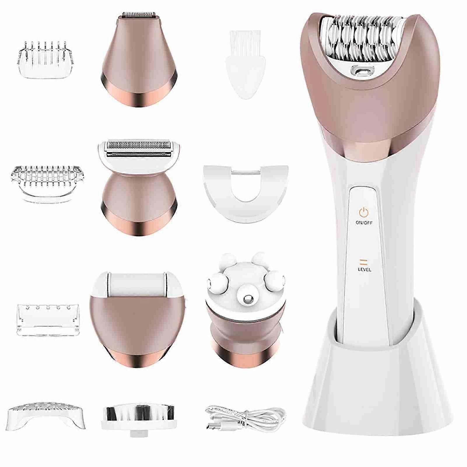 6 in 1 Electric Bikini Trimmer for Women Hair Groomer Painless Removal Non Allergenic Rechargeable Bikini Clipper