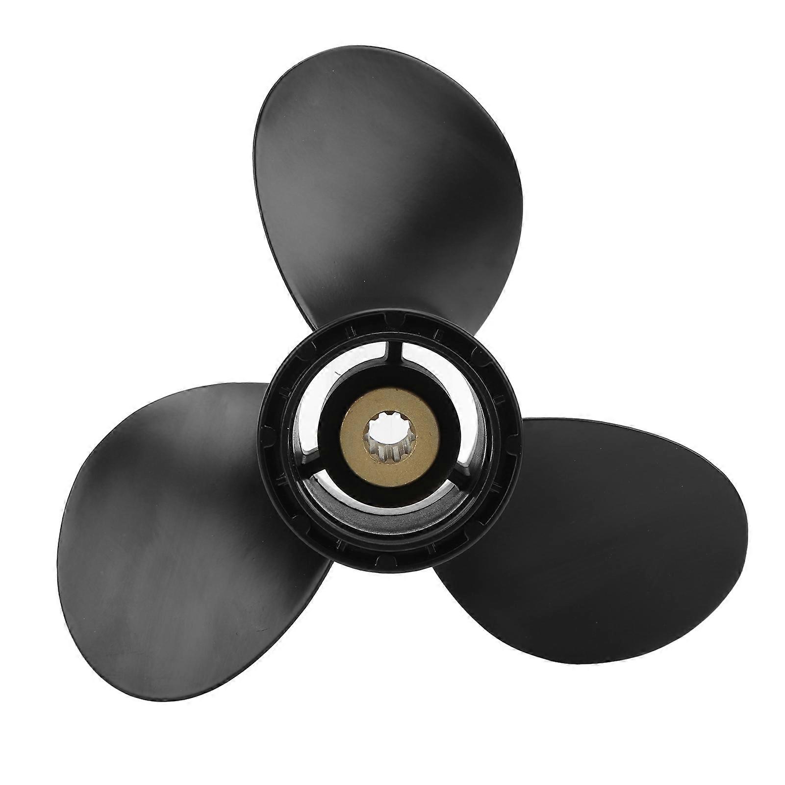 Hélice de bateau à 3 pales, 10 cannelures, rotation à droite, pas de 10 pouces, remplacement pour moteurs hors-bord Suzuki 8-20 CV