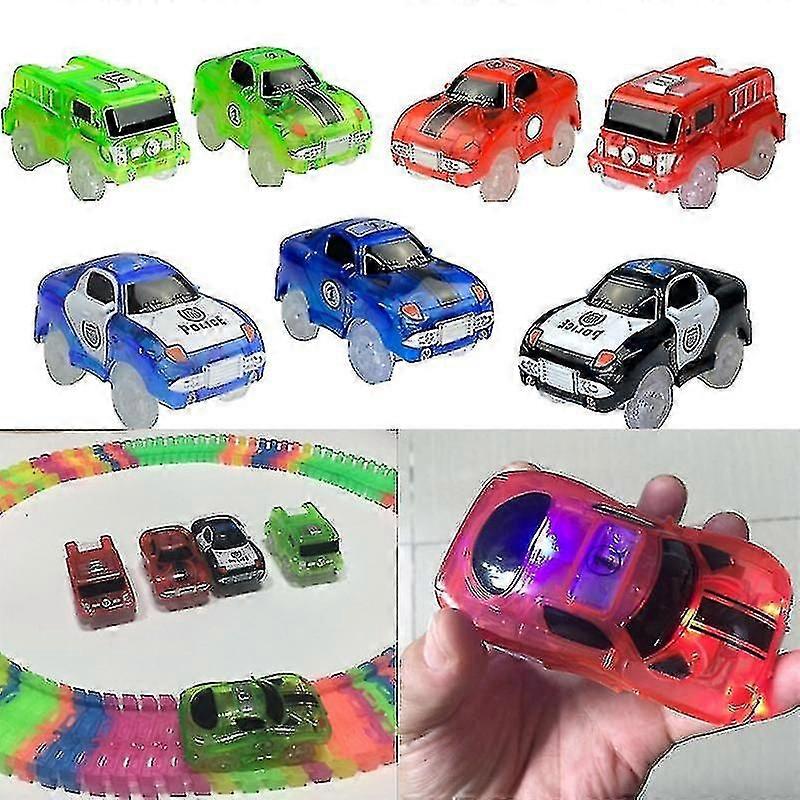 Light-Up Replacement Track Cars Compatible with Most Popular Racing Track Sets