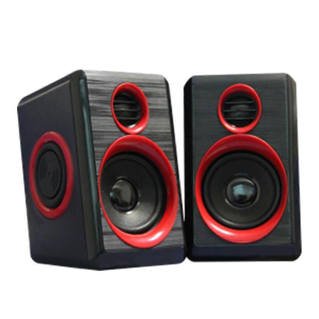 1 Pair Computer Speakers Desktop Laptop Notebook USB Powered PC Stereo Multimedia Speaker In-Line Volume Control