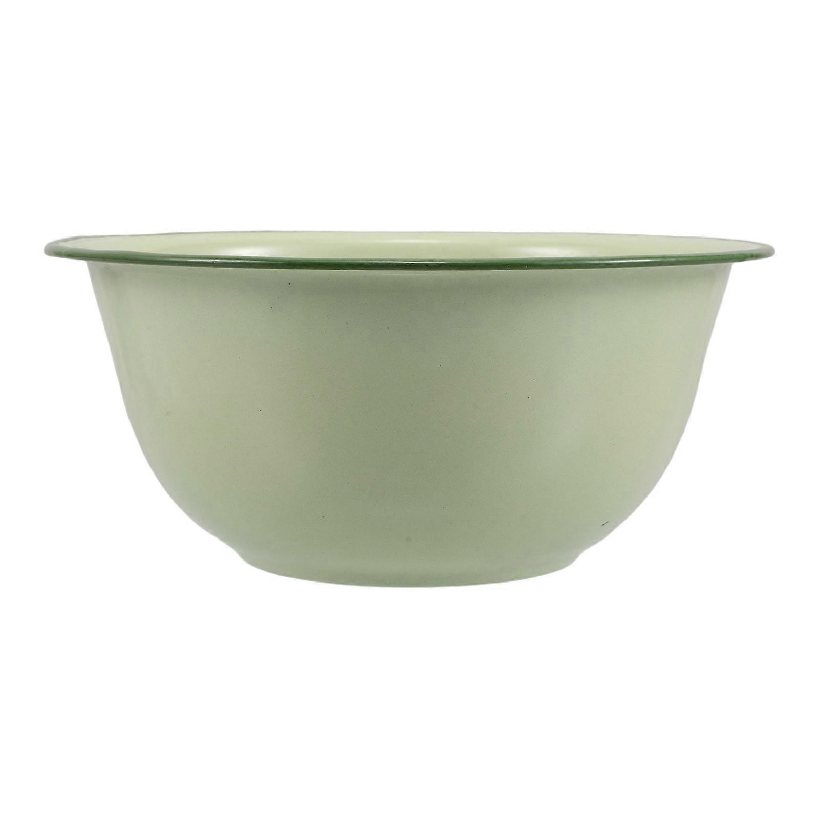 Light Green Enamelware Bowl Vintage for Soup Serving 3Pcs Set
