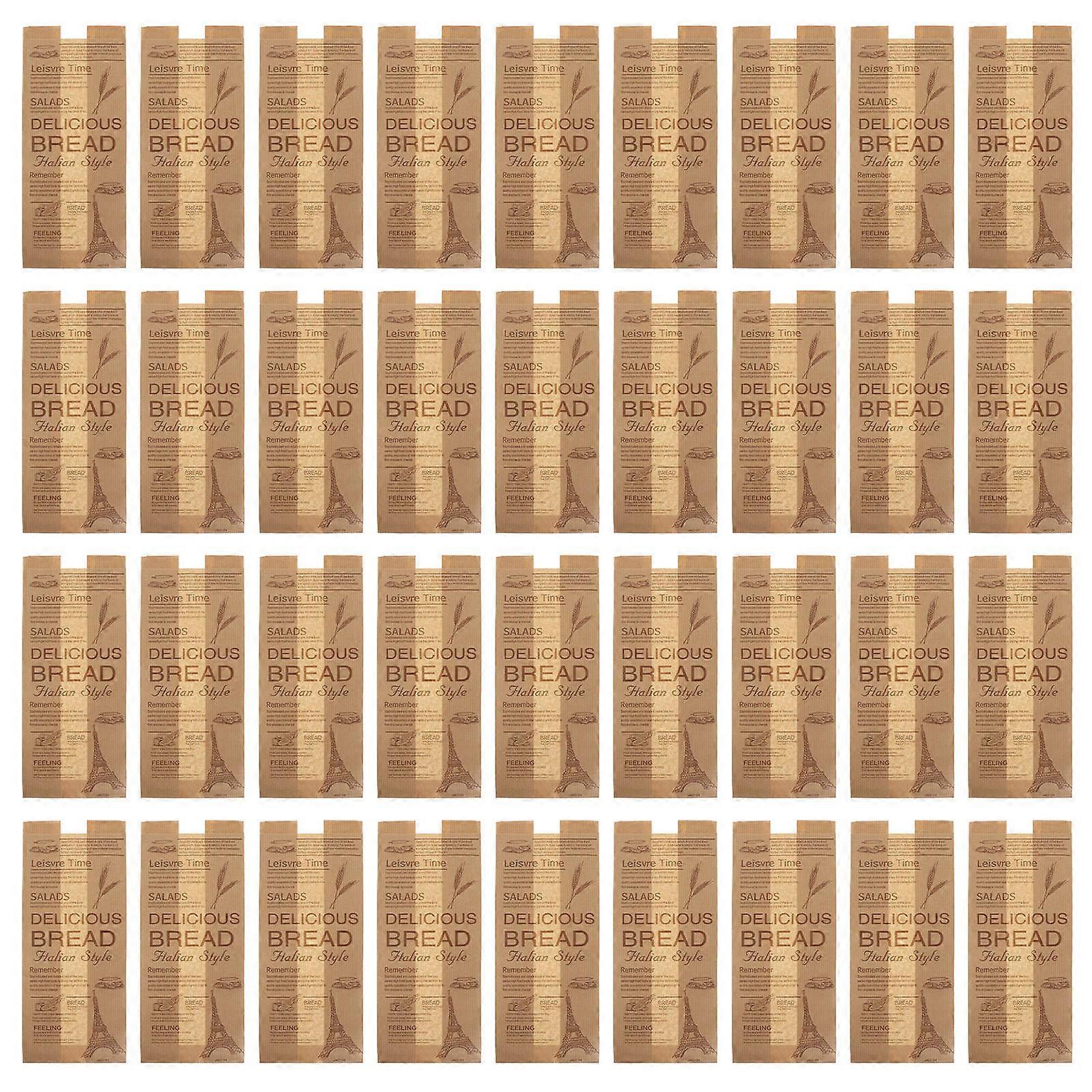 Bread Packaging Bags Made of Kraft Paper for Storage Use 1Set Set