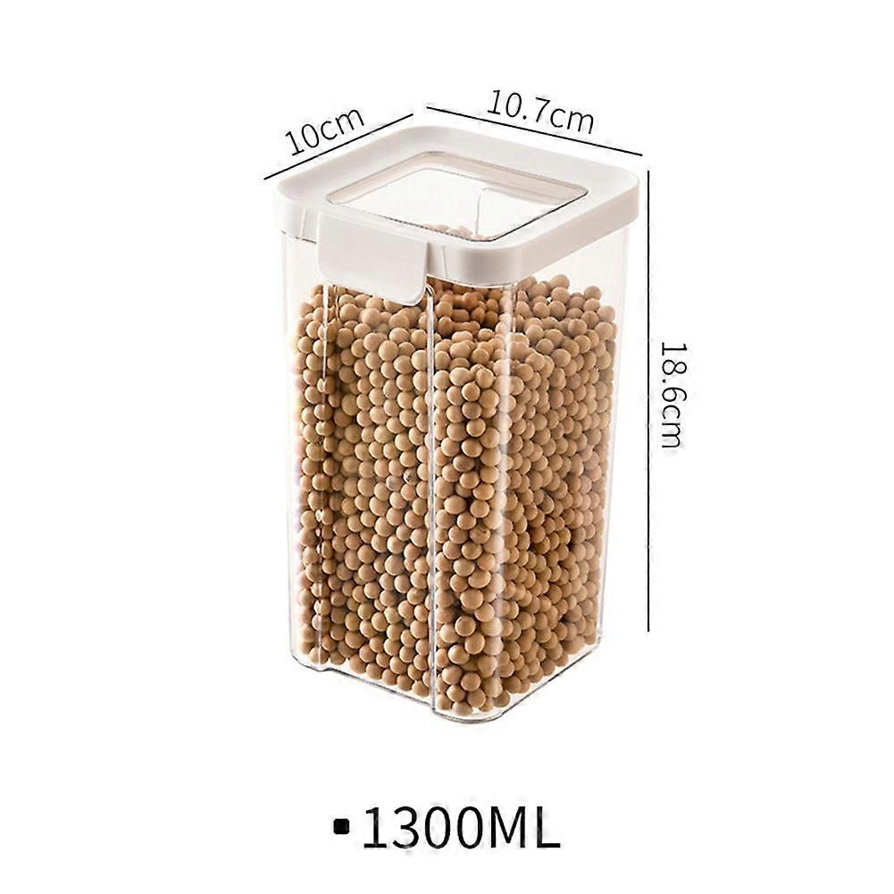 Airtight Food Storage Container 1300ML, Plastic with Lock Lid, Transparent Cereal Box, Dry Food Organizer