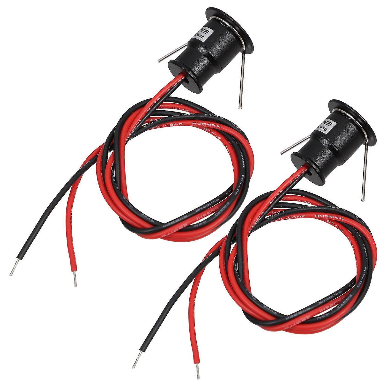 Mini LED Spotlights Cabinet Lights for Display 6Pcs DC12V 1W Black