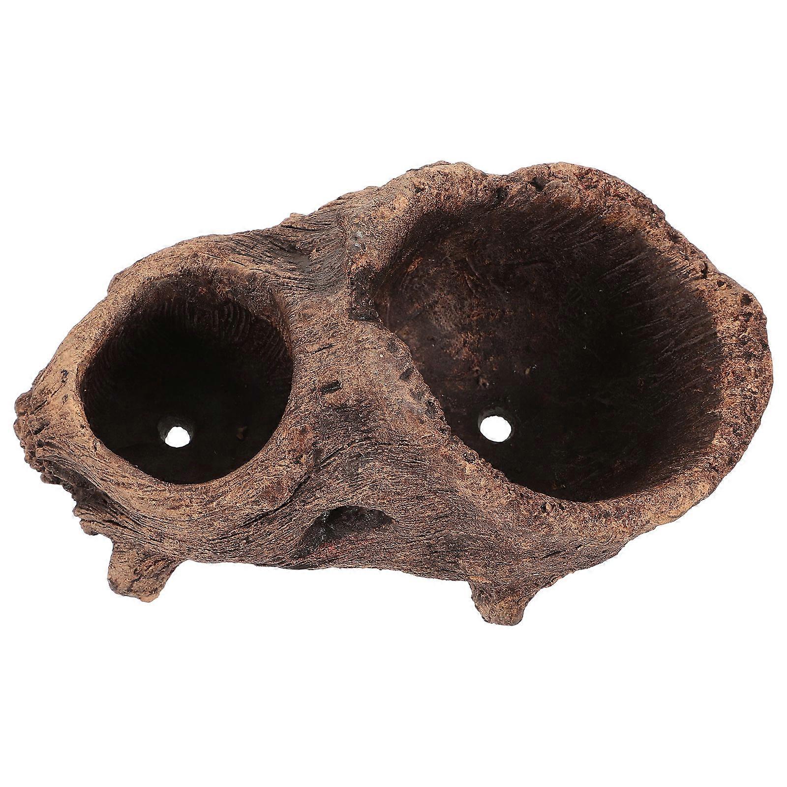 Retro Tree Stump Flower Planter Multi-Use Gardening Pot For 6.7X3.9X2.4In 1Pack