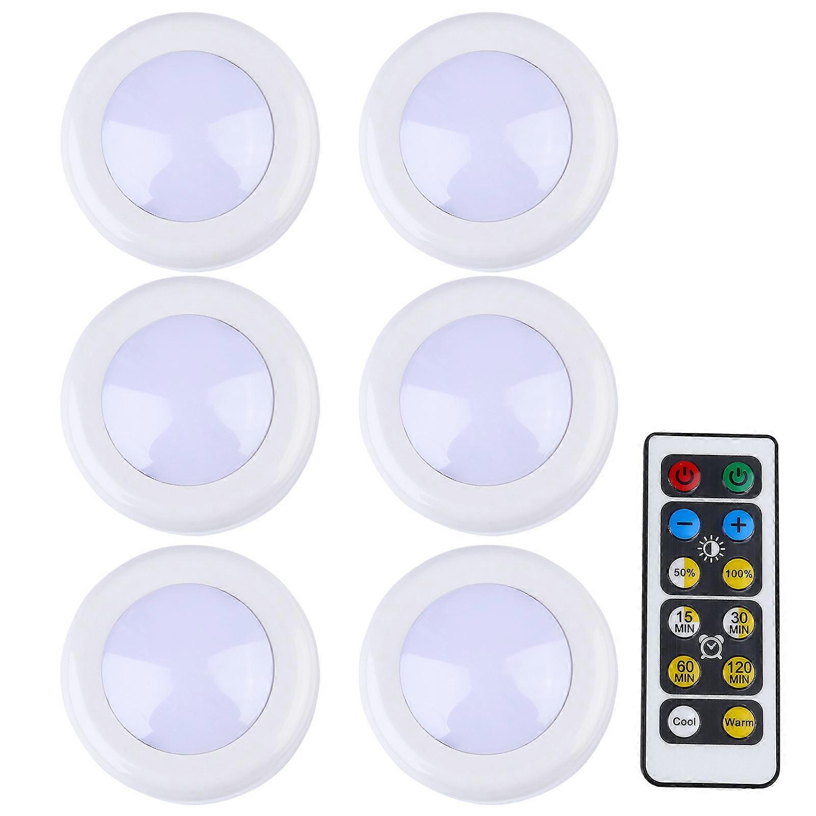 Under Cabinet Light Wireless Led Closet Lights Remote Control Warm 7Pcs