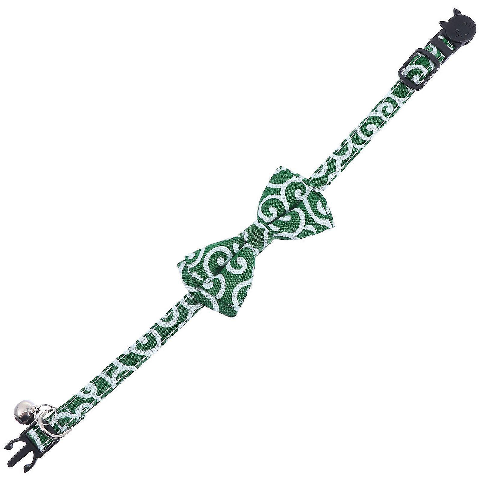 Adjustable Cat Bow Collar with Bell Pendant for Kitten