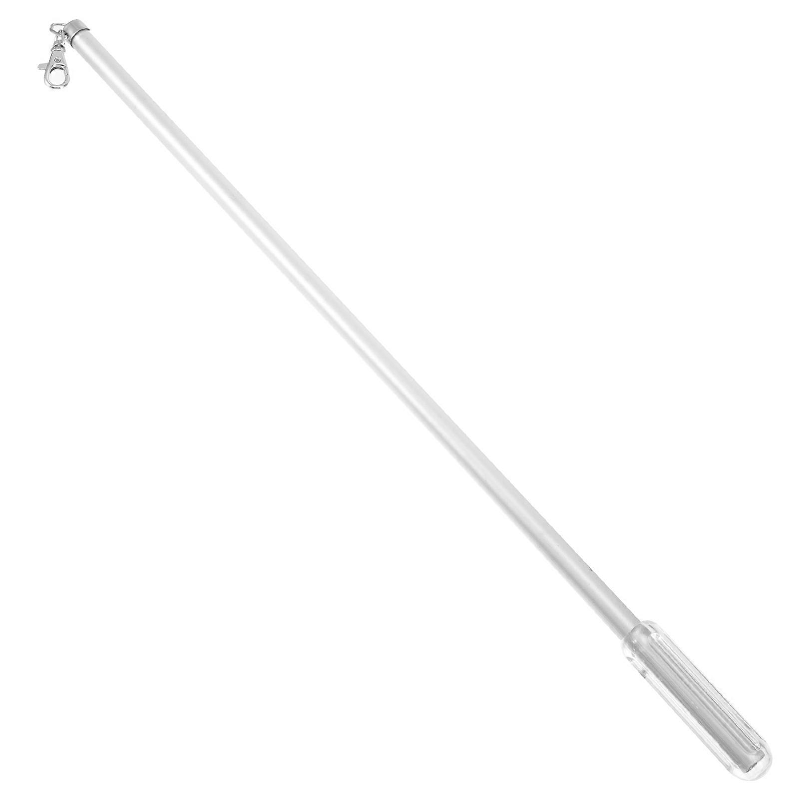 Curtain Rod Manual Drapery Pull Wand 4Pcs Silver Lightweight For Convenient Window Curtains And Home Decoration