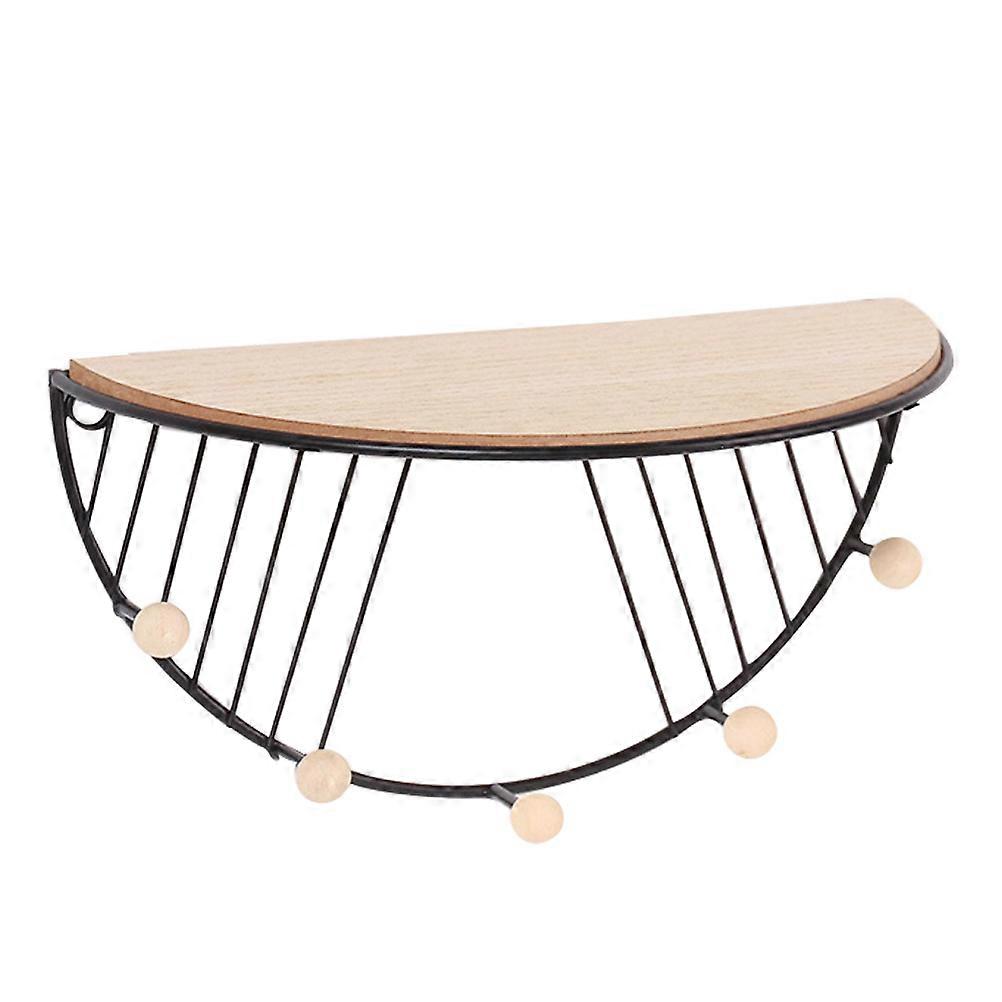 Wall Storage Rack Metal Shelf for Storage 2Pcs Black Decoration