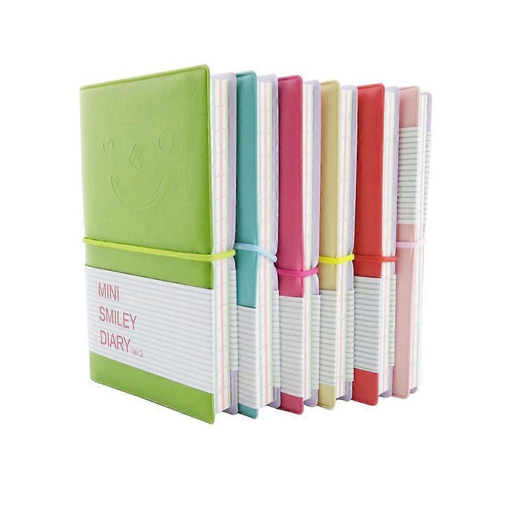 PU Notebook Notebook with Colored Paper for Taking Notes 3Pcs Green