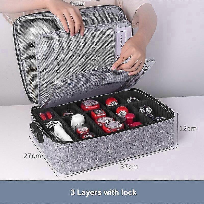 High Capacity Multilayer Briefcase Office Documents Organize Package Credentials Credit Card Wallet Storage Pouch Accessories