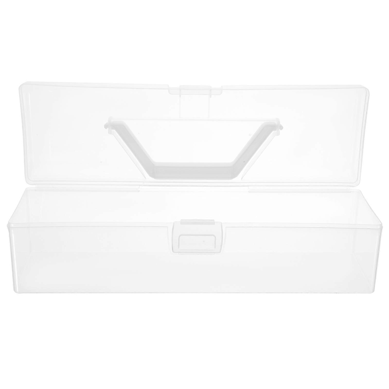 Painting Brush Case Portable Storage Box for 2Pcs Clear Storage Holder