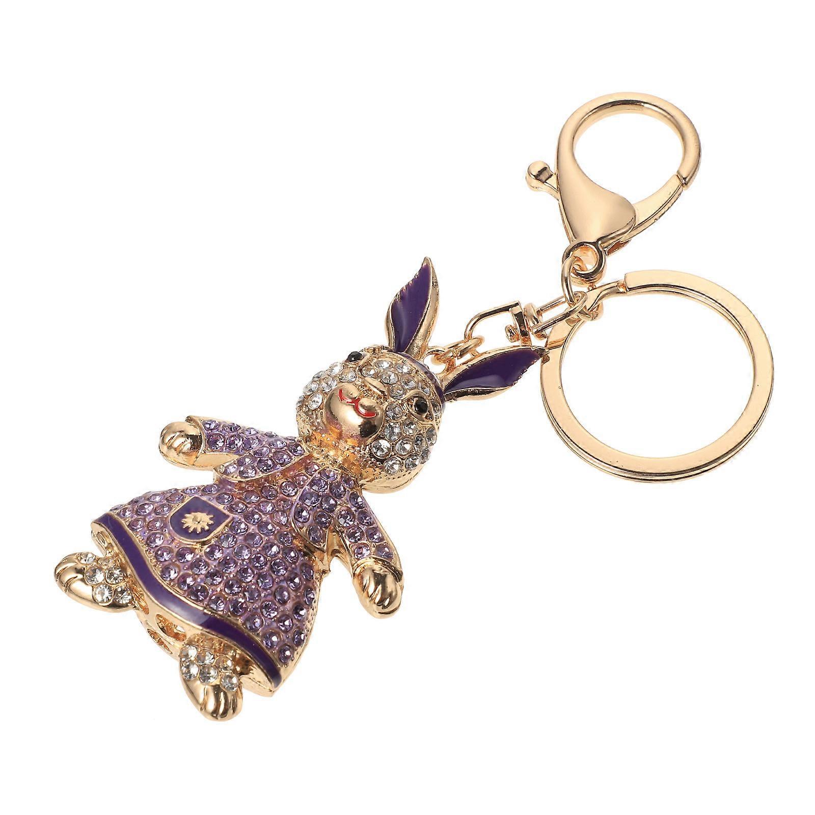 Charming Rabbit Design Keychain For Personal Use 13X4.5CM Ideal For Keys And Bags 5Pcs
