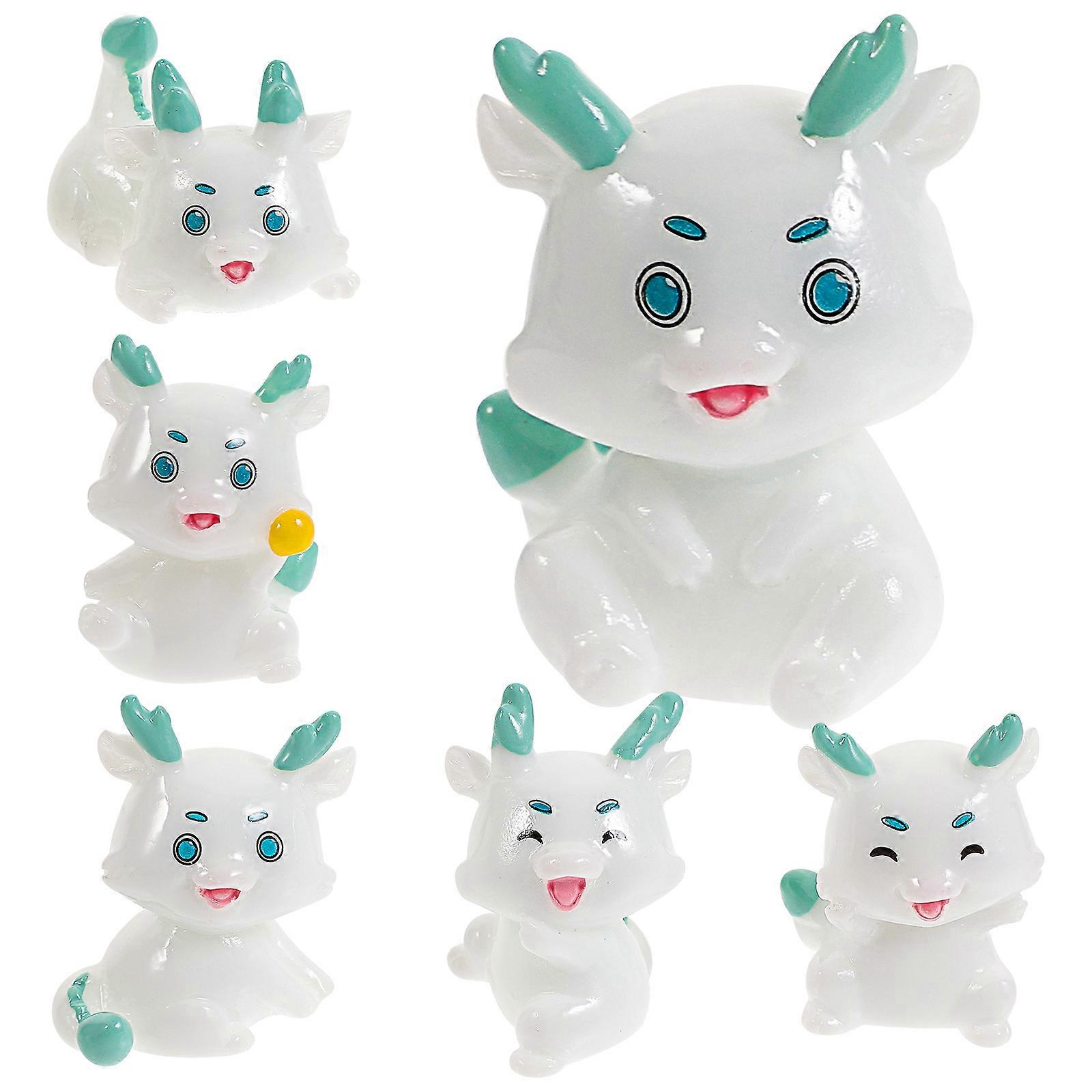 Dragon Shape Miniature Ornament 12 Pcs Resin Decorative For Desk Garden Balcony