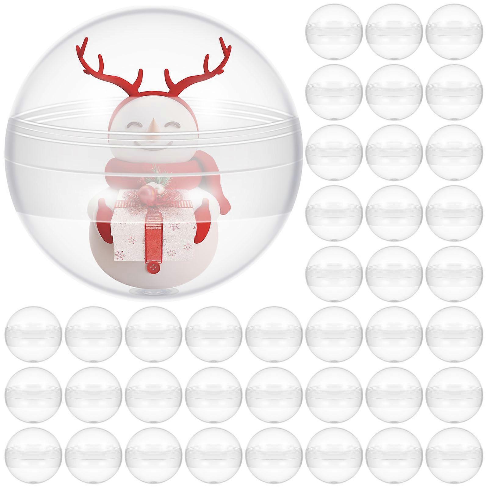 Clear Fillable Capsules Balls for Containing Stuff 50Pcs Plastic Packaging