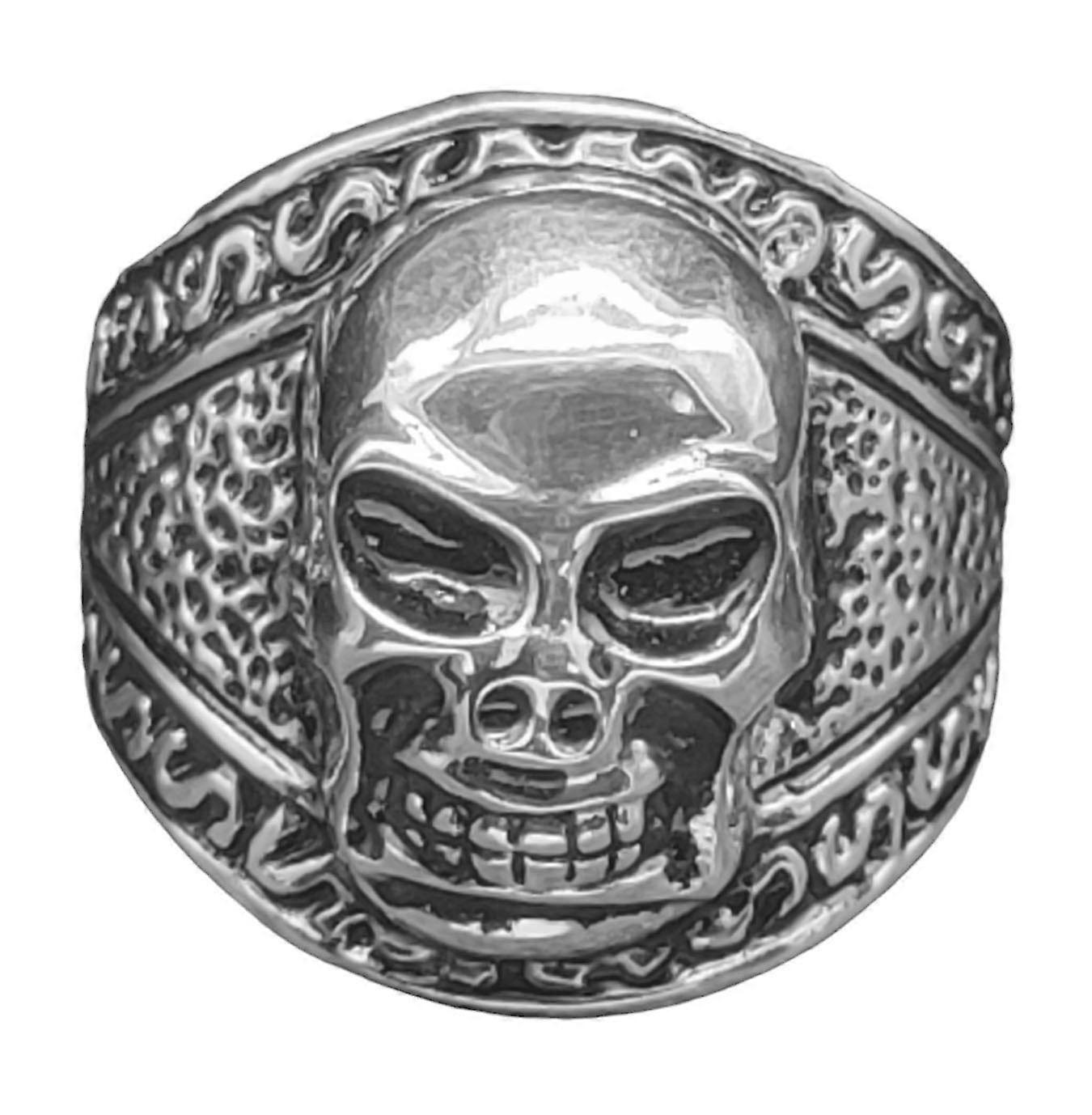 Ring Skull Størrelse 62-70 - Rustfritt Stål