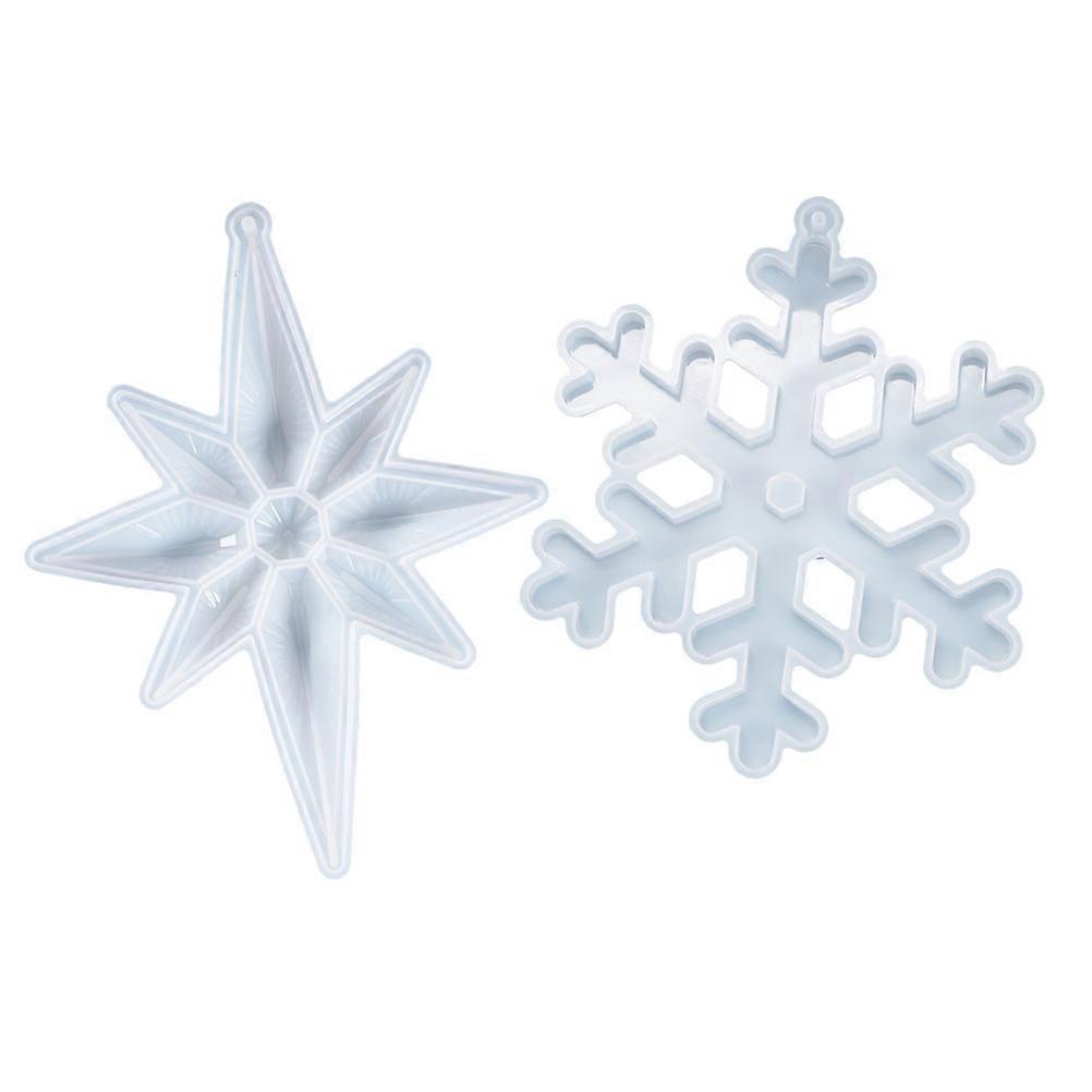 DIY Hanging Pendant Mold for Snowflake Octagonal Star 6Pcs Set