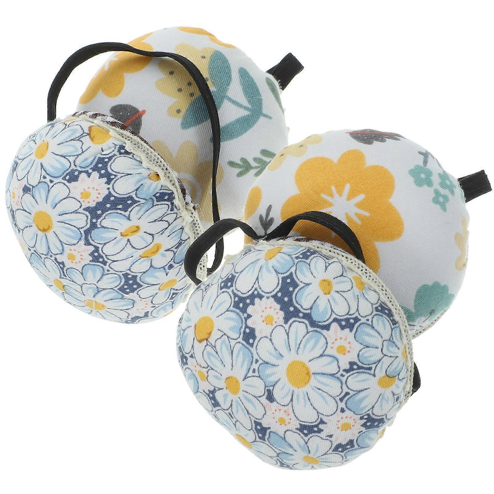 Convenient Needle Cushion In Assorted Color For Sewing Professionals 4Pcs Wristband Design