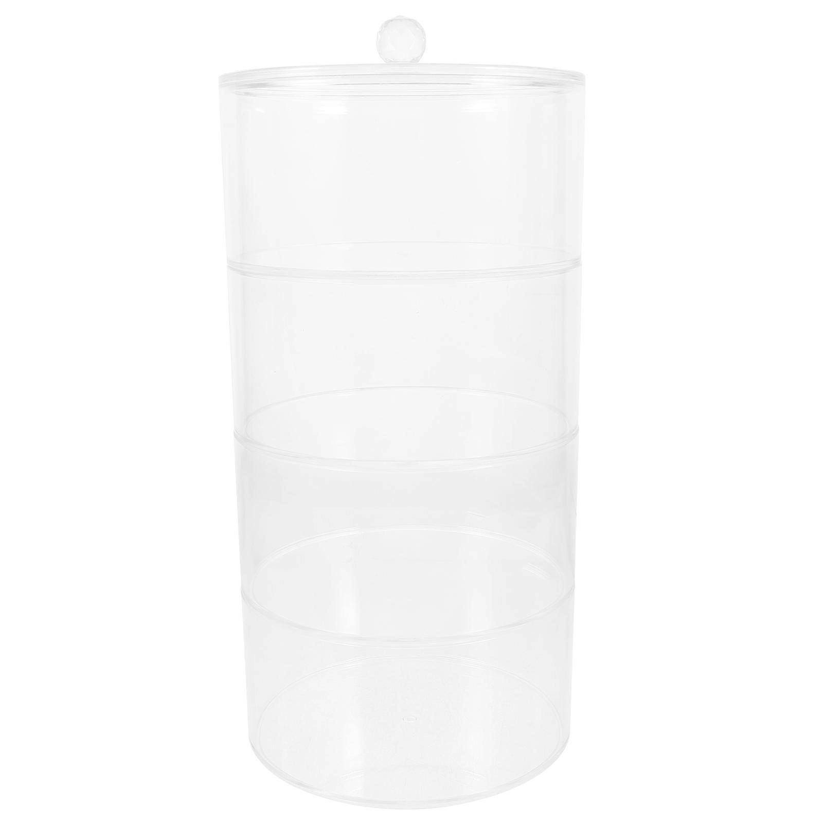 Jewelry Storage Box Transparent Multi-Layer Display Case for 2Pcs