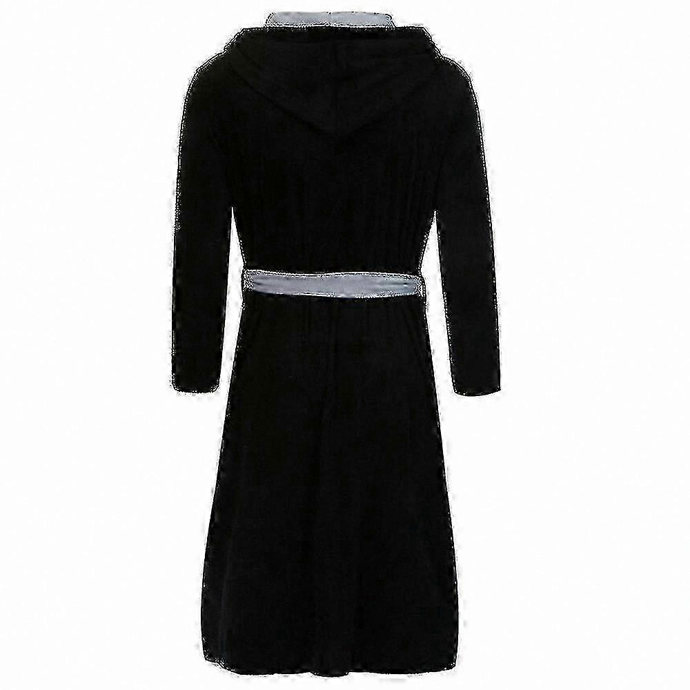 Bata con capucha de polar para hombre: bata interior suave y transpirable para mayor comodidad.