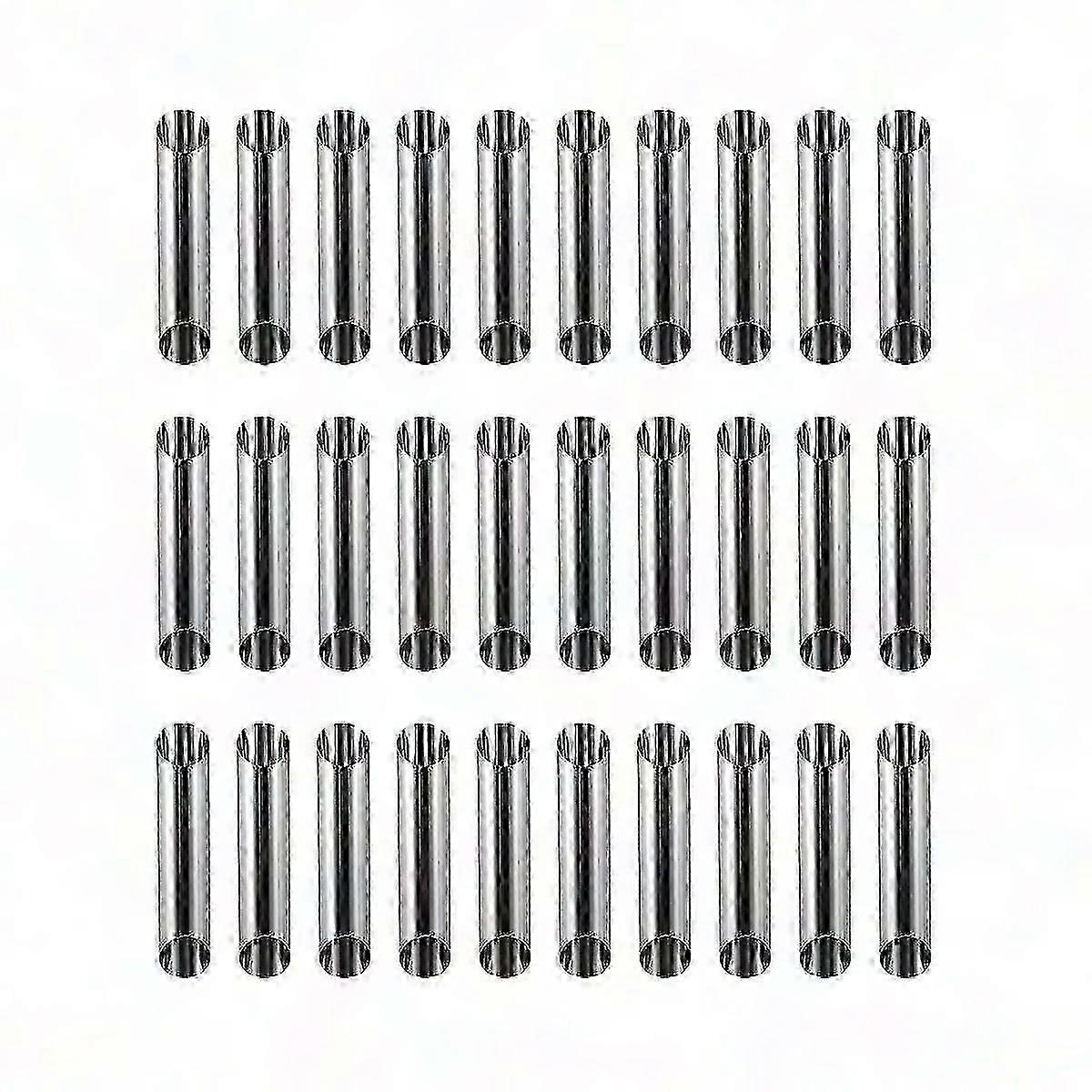30pcs Stainless Steel Cannoli Forms - Durable Baking Shell Molds