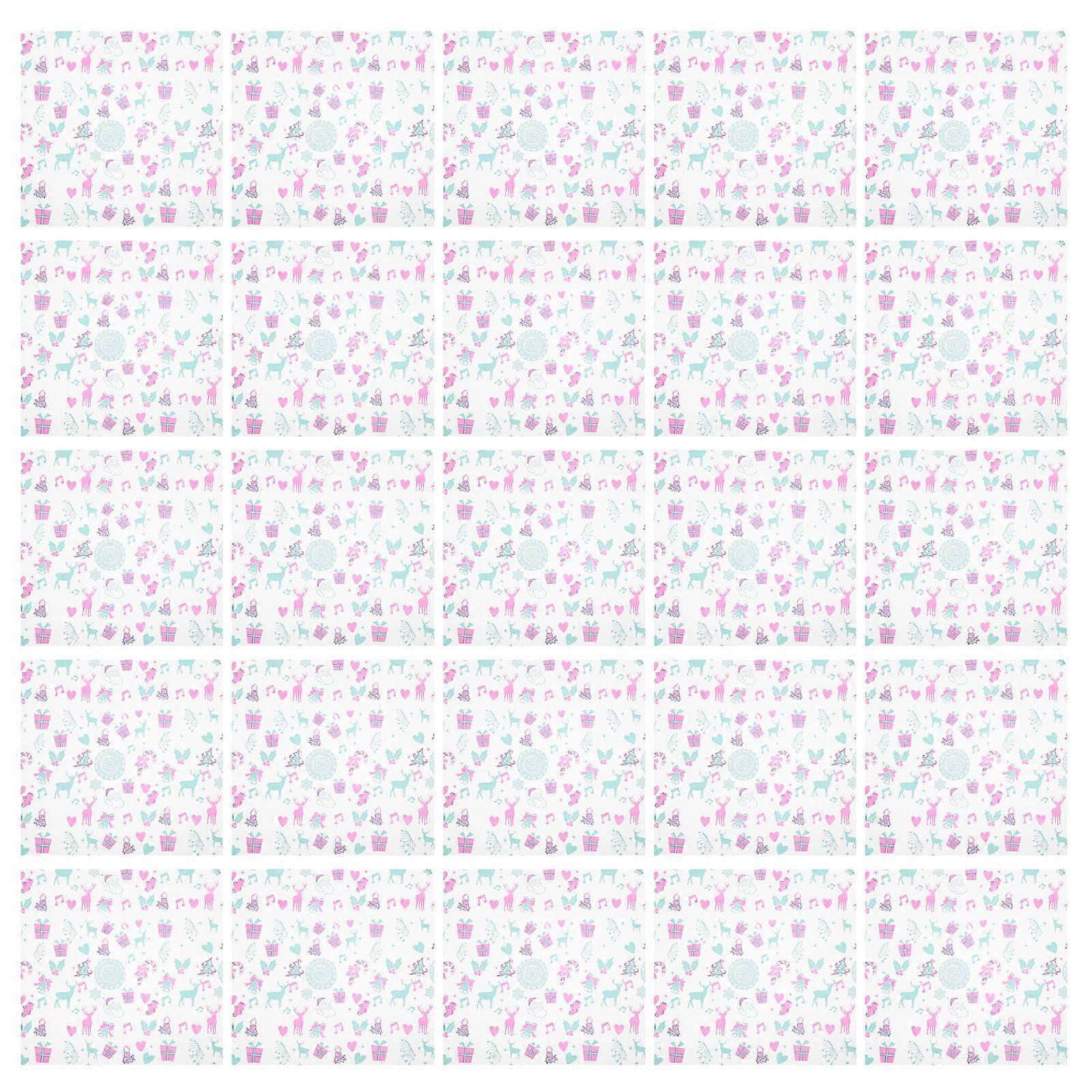 Holiday Food Wrappers Square for Picnic Use Multi Paper Food Packaging 100 Sheets