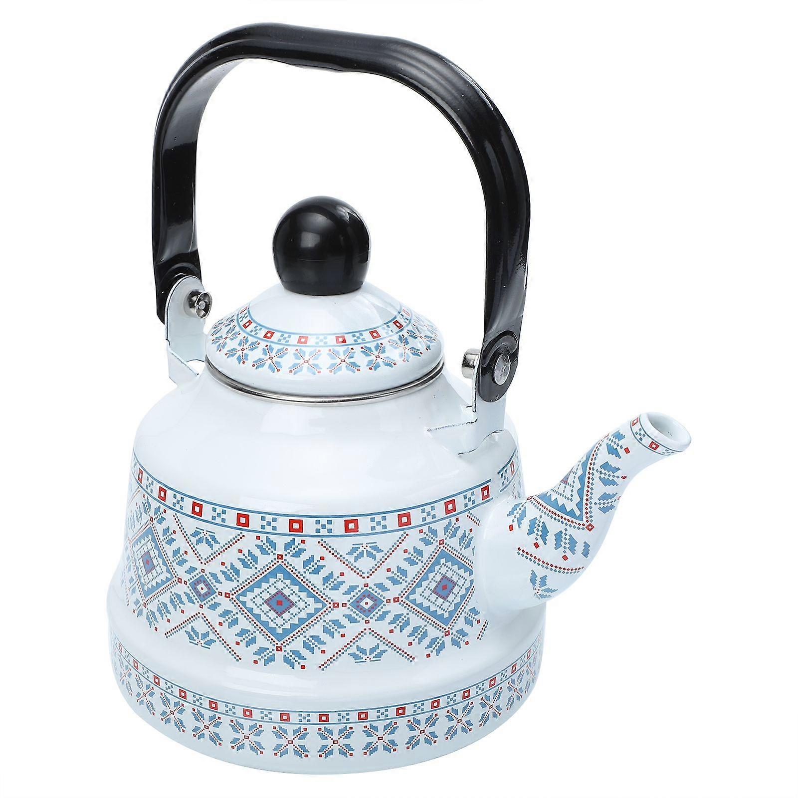 Water Boiling Kettle 2Pcs Practical Enamel Water Pot For Induction Cooker In Stylish Blue Appearance