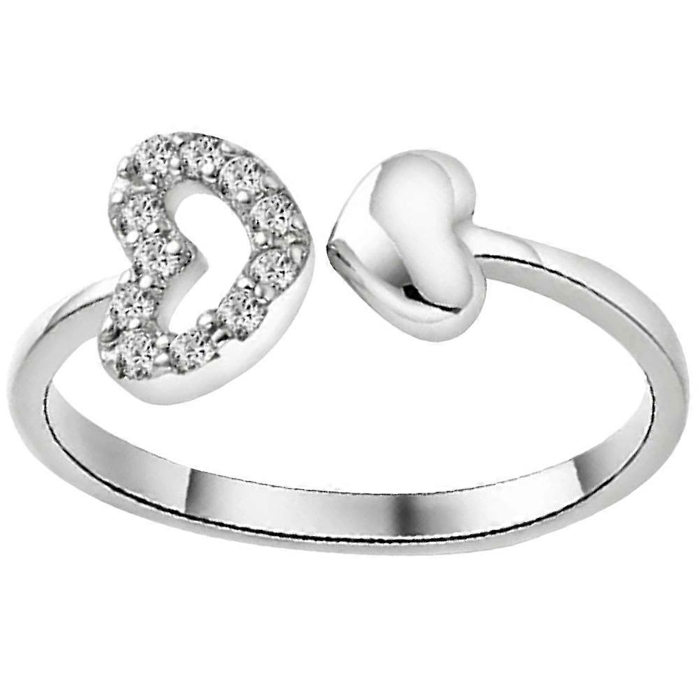 Elegant Heart Shape Finger Ring Open Ring Versatile Matching 5Pcs For Women