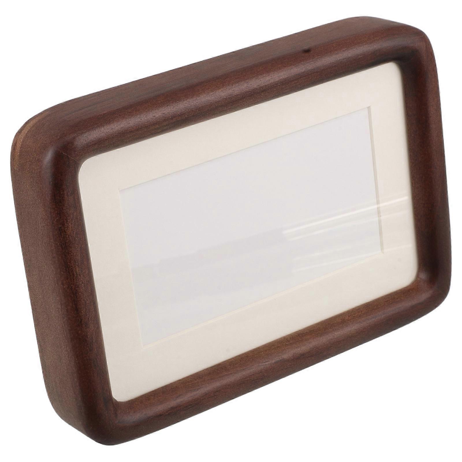 Rustic Wooden Picture Frames 5Pcs Home Decoration Light Brown Rectangular Photo Display Multifunctional Use