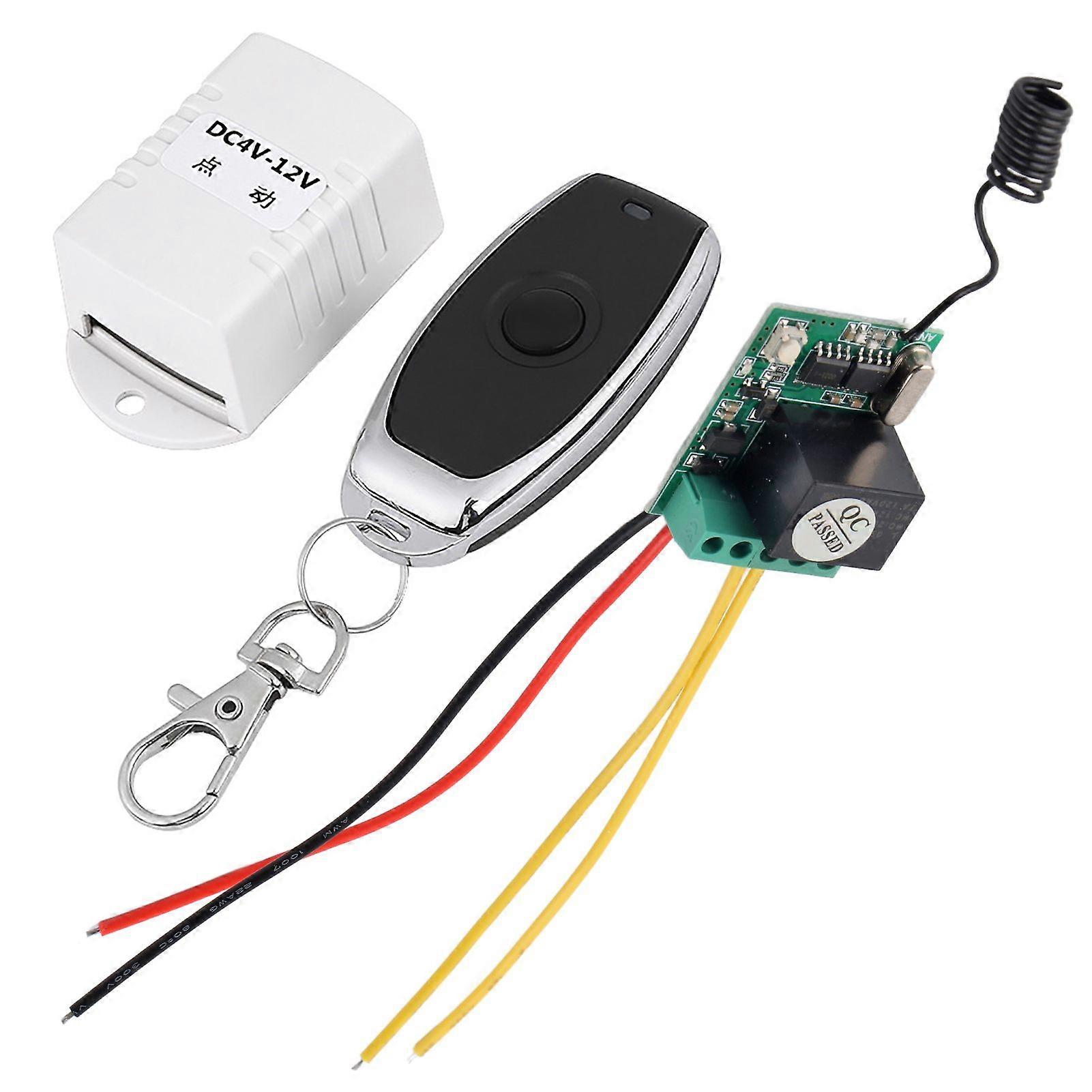 DC 4V 5V 6V 7.4V 9V 12V Wireless Relay Remote Control One Key Switch Receiver Transmitter