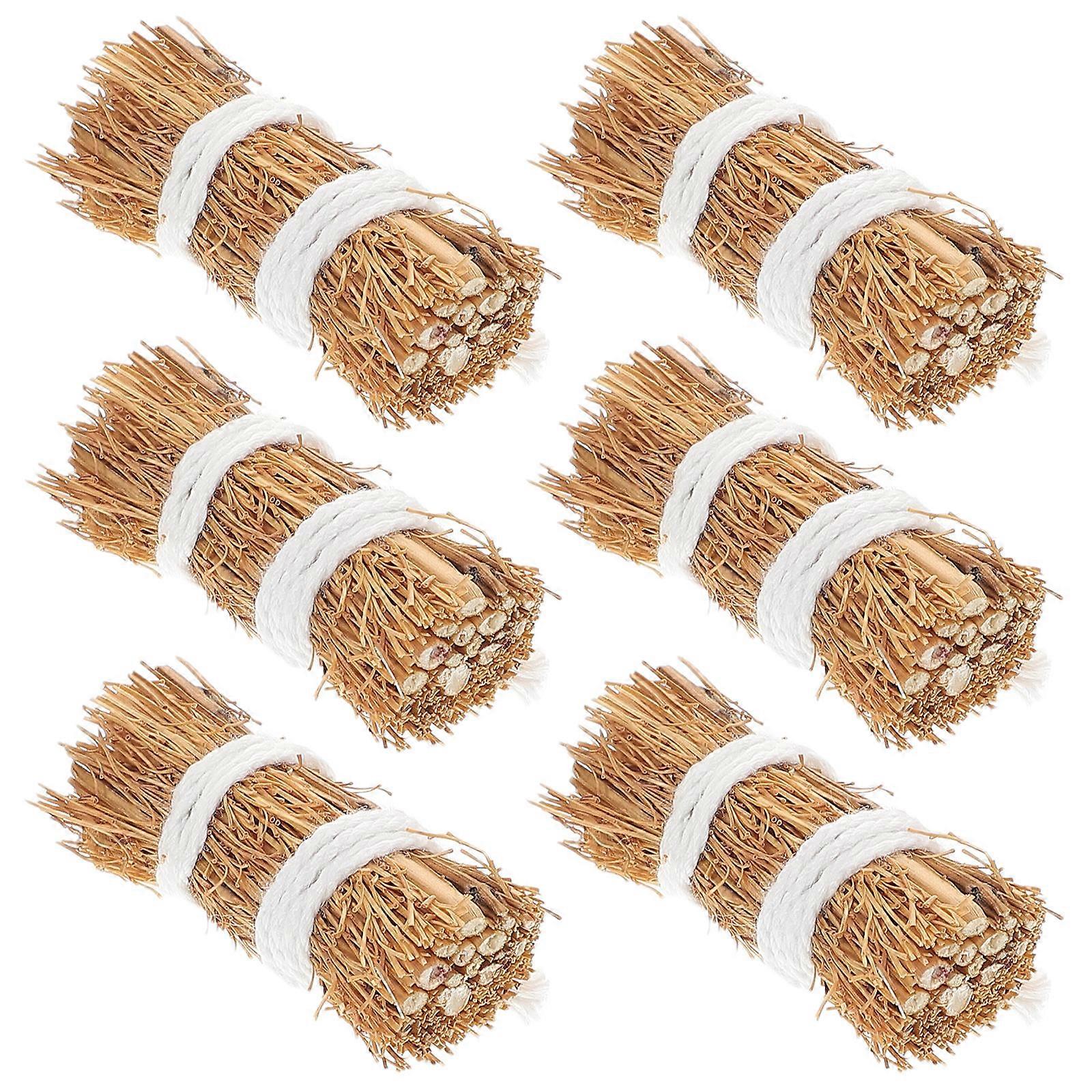 Mini Haystack Decorations for Dollhouse 30Pcs Handcrafted Miniature Hay Bales