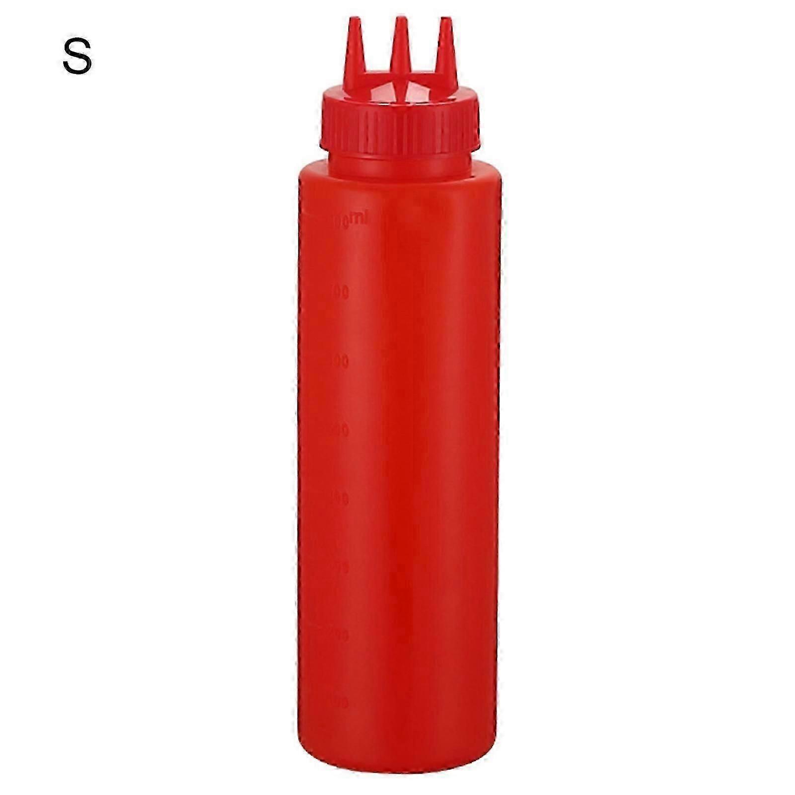 Refillable Squeeze Bottle Food Grade 3 Hole Large Capacity Condiment Bottles for Kitchen