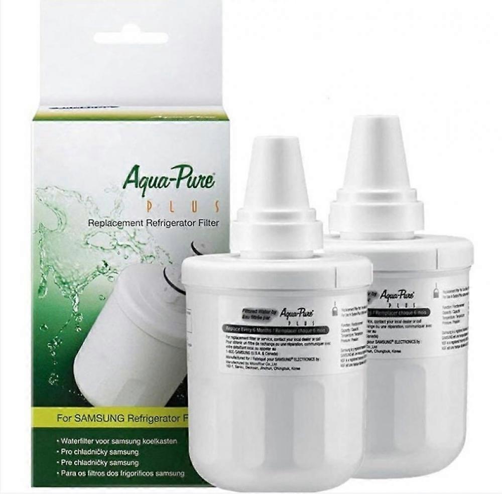 2pcs Compatible with Samsung DA29-00003F Aqua-Pure Plus Refrigerator Filter, Fits 3G, 3A, 3B, 3D DA97-06317A HAFCU1 WF289 WSS-1 WFC2201 HDX FMS-1 RWF