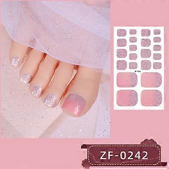 Neue nagellack film zehennagel aufkleber nagel aufkleber reine farbe zwiebel pulver zehennagel nagel aufkleber ZF-0242 bare stück + nagel datei