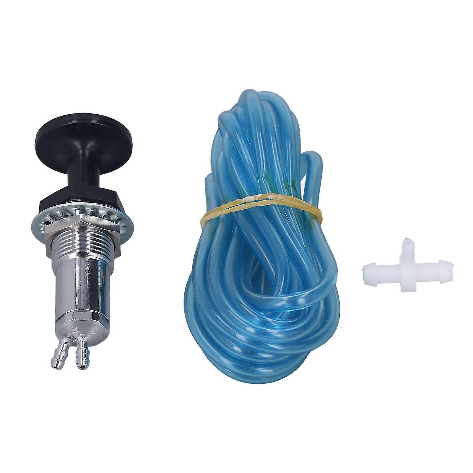 Fuel Plunger Primer Pump Kit Replacement for Cat for Polaris for SkiDoo Metal Fuel Plunger with Hose Tee Adapter