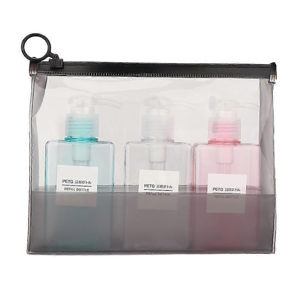 3pcs Set Portable Reusable Travel Makeup Bottle Kit