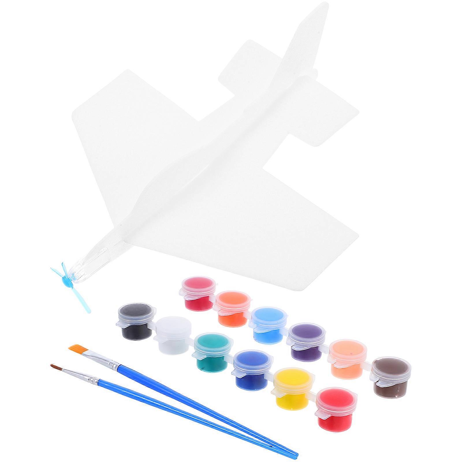 DIY Paintable Plane Kit Foam Model for Kids Craft 5Sets