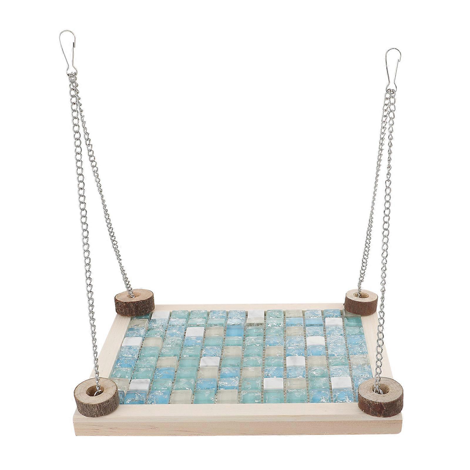 Squirrel Hanging Bed Swing Hammock For Guinea Pig Summer 18X23X2CM Wood 1Set