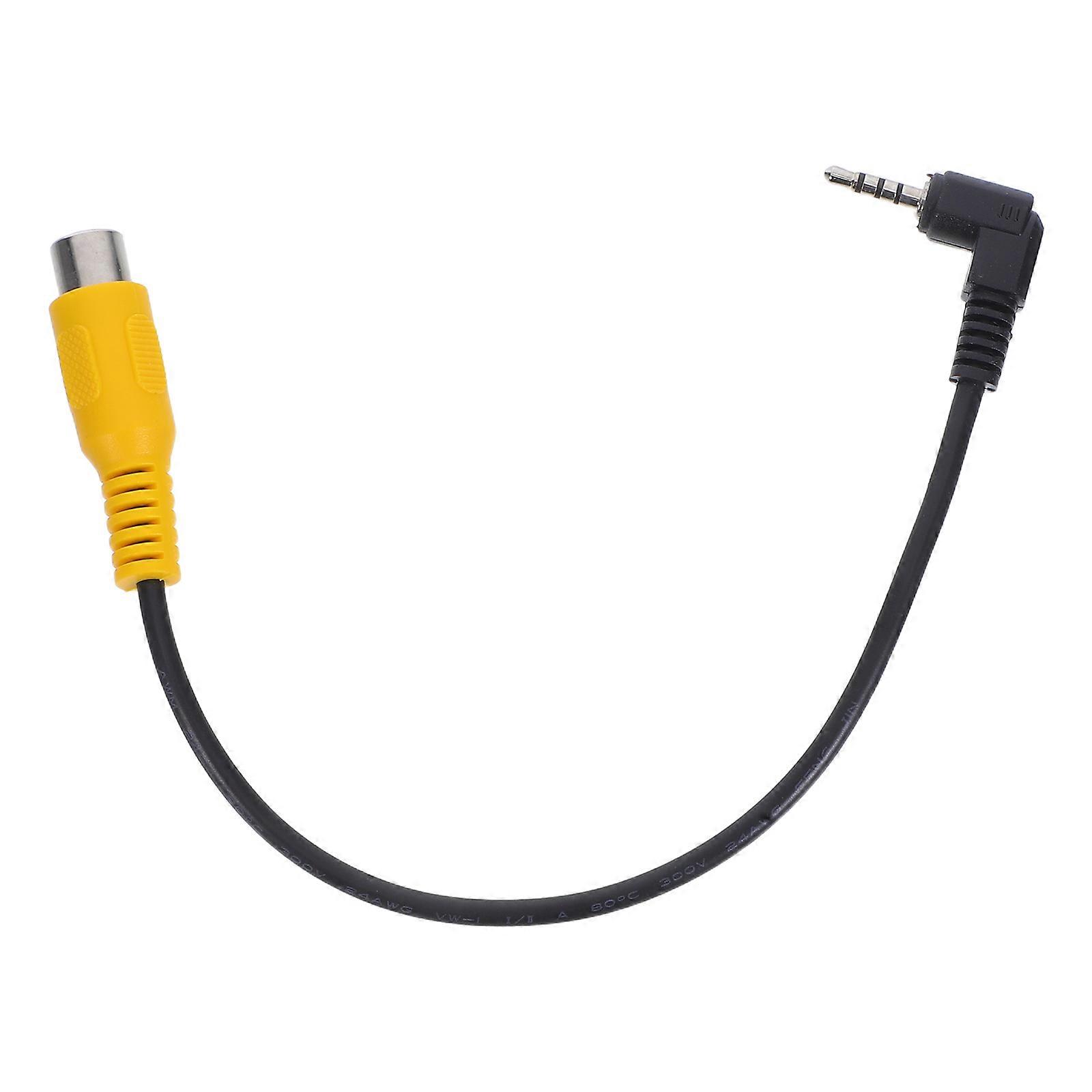 Convertor Cable for Car for Rear Camera 3Pcs Lightweight Black Cable