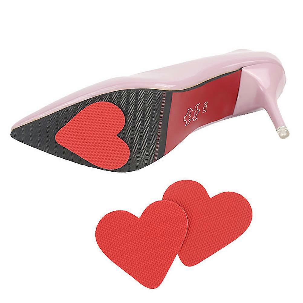 Shoes For High-Heels Red Heart Shape Non-Slip Mat Designed For Women Everyday Use 6 Pairs