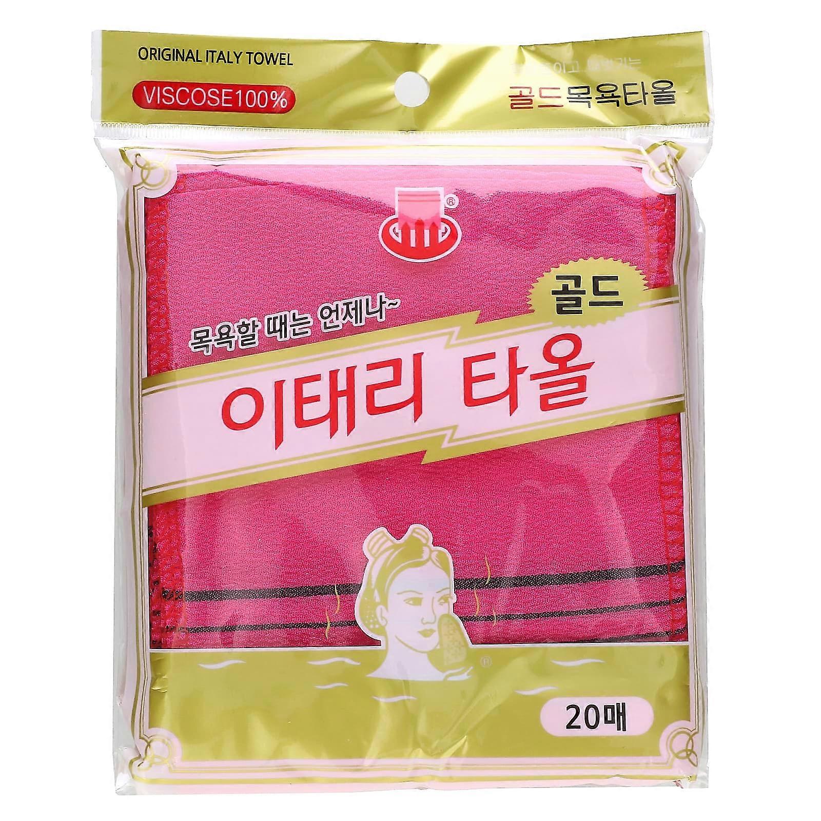 Exfoliating Towel, Pink, 20 Count