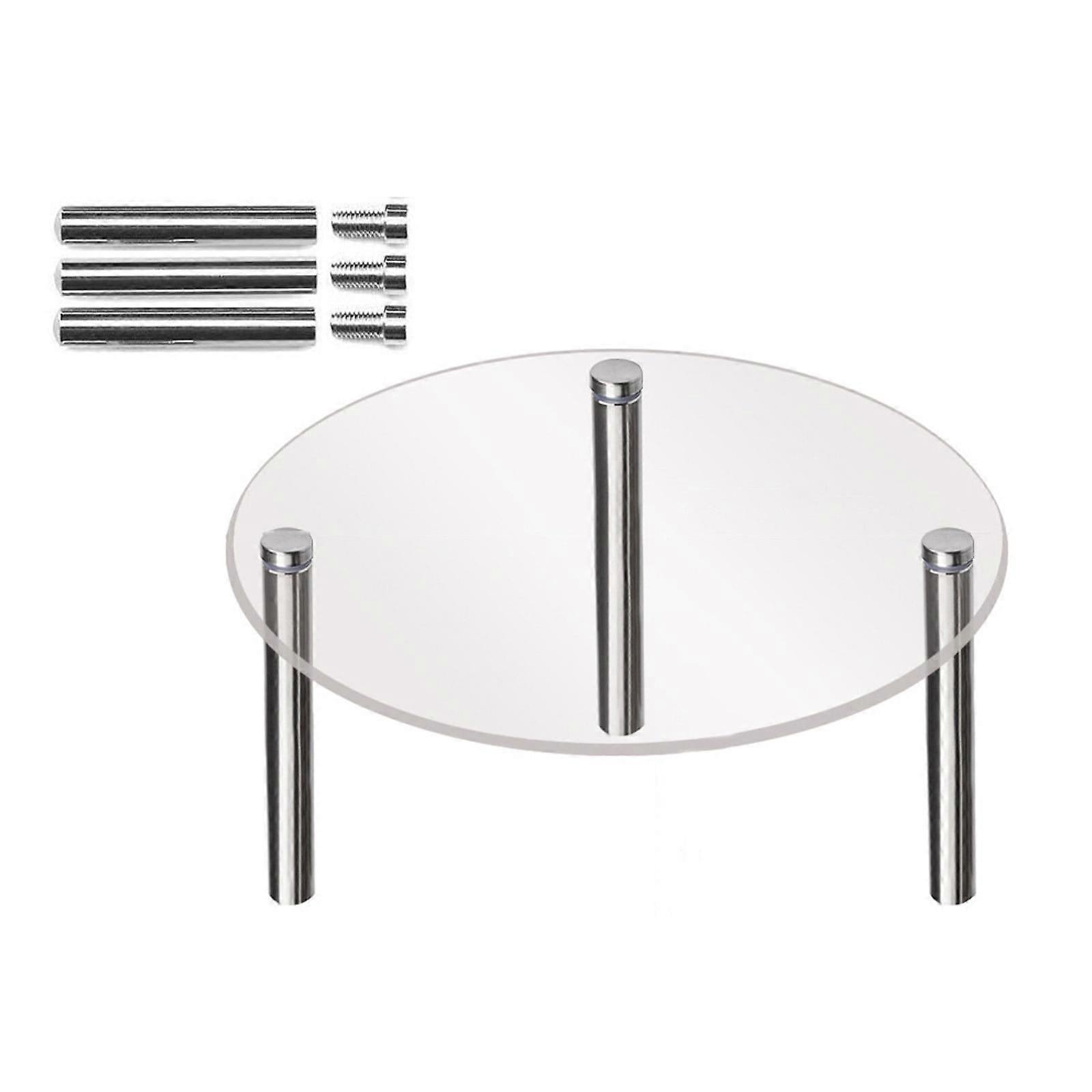 WRXMIJNHGSA Baking Tray/Tray Clear Acrylic Cake Display Stand Circular Metal Support Shelf