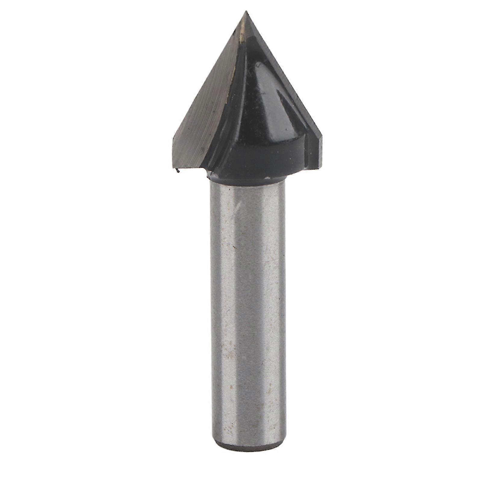 8mm Shank Wooden Work V Shape Milling Cutter Bit Woodworking Slotting Round Router Bit 25-26